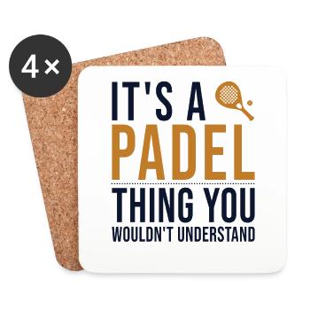 It's a Padel Thing Paddle Tennis Paddleball Padel - Untersetzer (4er-Set) - Weiß - Vorne