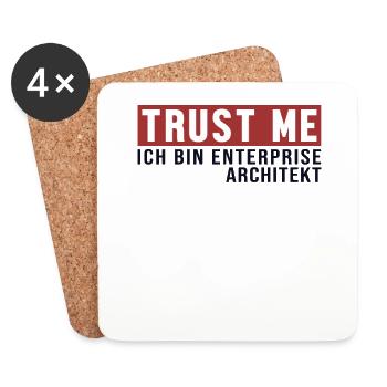 Trust Me I'm Enterprise Architekt Enterprise - Untersetzer (4er-Set) - Weiß - Vorne