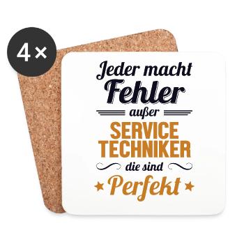 Servicetechniker sind Perfekt Techniker - Untersetzer (4er-Set) - Weiß - Vorne