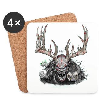 Cernunnos - Untersetzer (4er-Set) - Weiß - Vorne