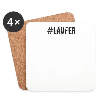 Laufen - #läufer - Untersetzer (4er-Set) - Weiß - Vorne