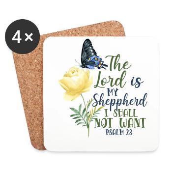 Christian Bible Verse Quote - Untersetzer (4er-Set) - Weiß - Vorne