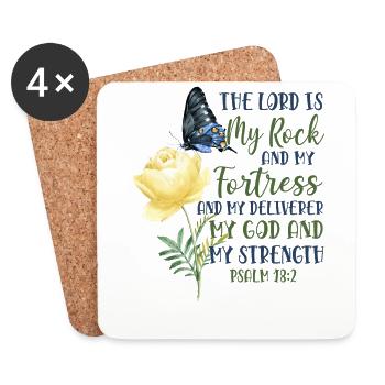 Christian Bible Verse Quote - Untersetzer (4er-Set) - Weiß - Vorne