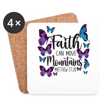 Christian Bible Verse Quote - Untersetzer (4er-Set) - Weiß - Vorne