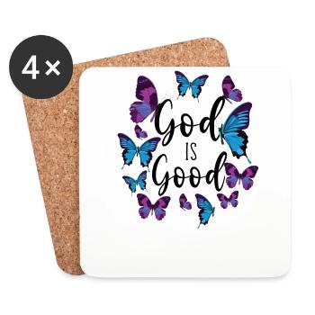 Christian Bible Verse Quote - Untersetzer (4er-Set) - Weiß - Vorne