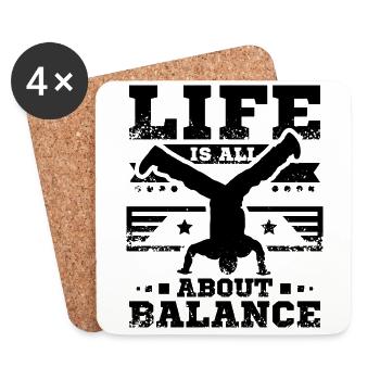 Breakdancing - Coasters (set of 4) - white - Front