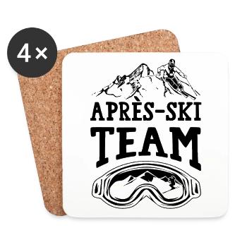 Après Ski Team - Untersetzer (4er-Set) - Weiß - Vorne