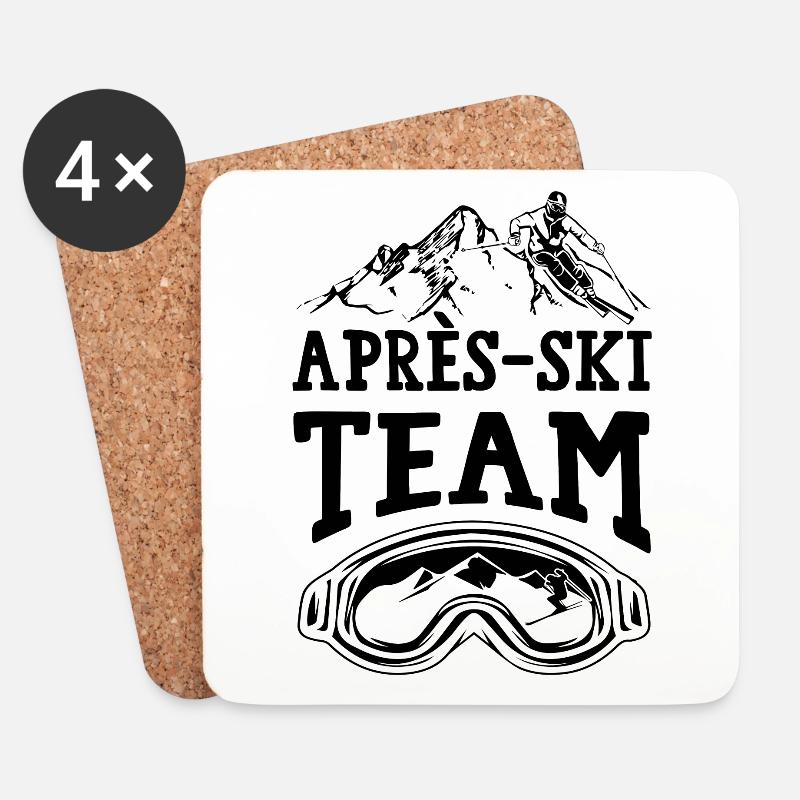 Après Ski Team - Untersetzer (4er-Set) - Weiß