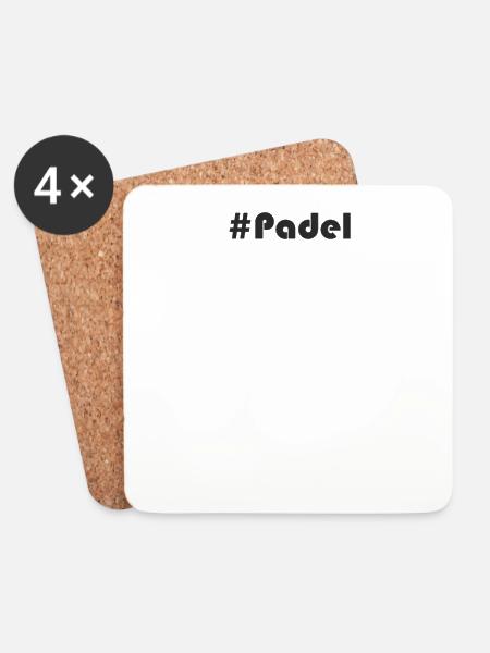 Padel Tennis - #Padel - Untersetzer (4er-Set) - Weiß