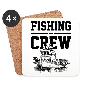 Fishing Crew - Untersetzer (4er-Set) - Weiß - Vorne