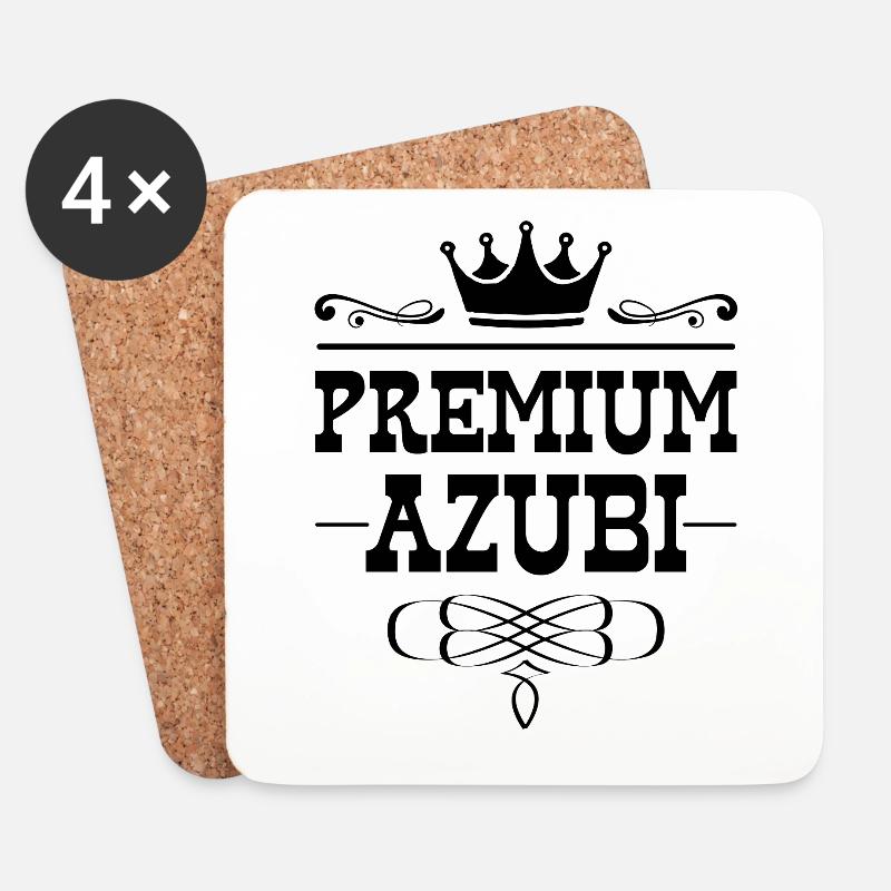 Premium Azubi - Untersetzer (4er-Set) - Weiß