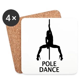 Pole Dance Pole Dancer Pole Dancing Dancer - Coasters (set of 4) - white - Front
