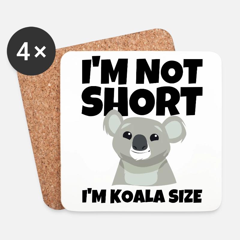 I'm Not Short I'm Koala Size Süß - Untersetzer (4er-Set) - Weiß