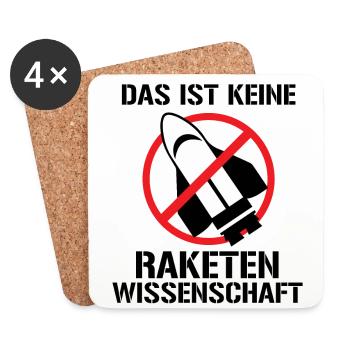 Keine Raketenwissenschaft Rakete Wissenschaft - Untersetzer (4er-Set) - Weiß - Vorne