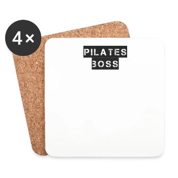 Pilates - Patron de Pilates - Dessous de verre (lot de 4) - blanc - Devant