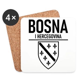 Bosna I Hercegovina Home Coat of Arms - Coasters (set of 4) - white - Front