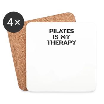Pilates - Pilates is my therapy - Untersetzer (4er-Set) - Weiß - Vorne