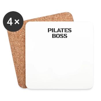 Pilates - Patron de Pilates - Dessous de verre (lot de 4) - blanc - Devant