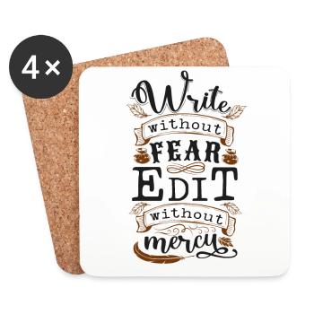 Writing Novel Writer & Published - Coasters (set of 4) - white - Front