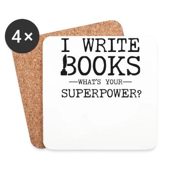 Writing Novel Writer & Published - Coasters (set of 4) - white - Front