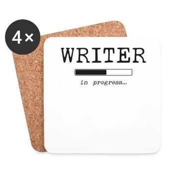 Writing Future Novel Writer & - Coasters (set of 4) - white - Front