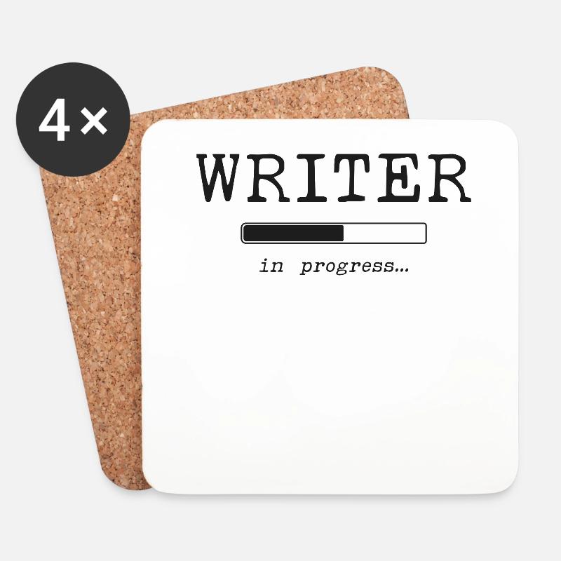 Writing Future Novel Writer & - Untersetzer (4er-Set) - Weiß