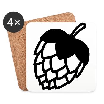 Tap beer icon - Coasters (set of 4) - white - Front