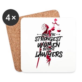Young Lawyer Attorney Law Mom - Coasters (set of 4) - white - Front