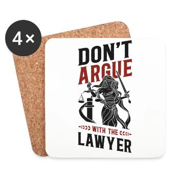 Le droit des avocats pour jeunes avocats ne le fait pas - Dessous de verre (lot de 4) - blanc - Devant