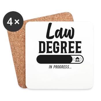 Young Lawyer Attorney Law Future - Untersetzer (4er-Set) - Weiß - Vorne