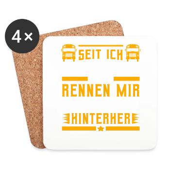 Seit Ich Busfahrer Bin Rennen Mir Frauen Hinterher - Untersetzer (4er-Set) - Weiß - Vorne