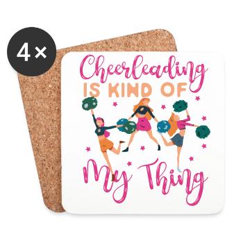 Cheer Cheerleading Cheerleading Is - Untersetzer (4er-Set) - Weiß - Vorne