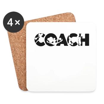 Cheer Cheerleading Vintage Coach - Untersetzer (4er-Set) - Weiß - Vorne
