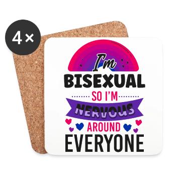 Bisexual Bi Pride Flag I'M - Untersetzer (4er-Set) - Weiß - Vorne