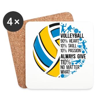 Volleyball Player Team Vintage - Coasters (set of 4) - white - Front