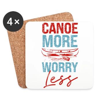 Canoe Canoeing Vintage Canoe More - Coasters (set of 4) - white - Front