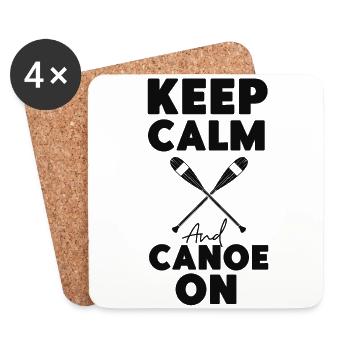 Canoe Canoeing Keep Calm And Canoe - Coasters (set of 4) - white - Front