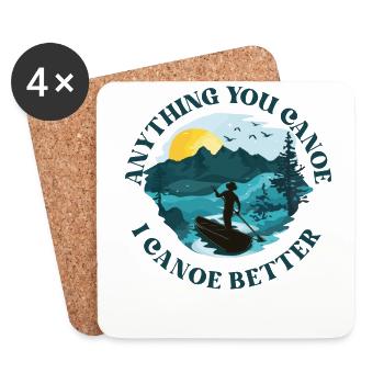 Canoë Canoë Tout ce que vous Canoë - Dessous de verre (lot de 4) - blanc - Devant