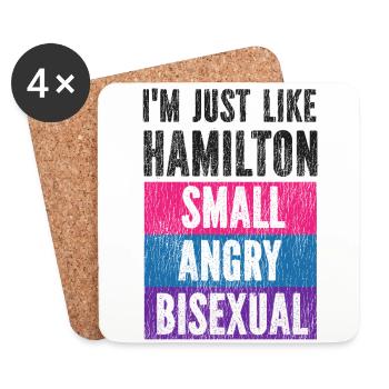 Bisexual Bi Pride Flag I'M Just - Untersetzer (4er-Set) - Weiß - Vorne