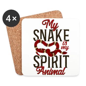 Snake Serpent My Snake Is My - Untersetzer (4er-Set) - Weiß - Vorne