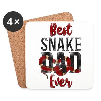 Snake Serpent Dad Father Vintage - Untersetzer (4er-Set) - Weiß - Vorne