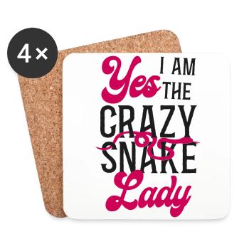 Snake Serpent Girl Yes! I Am The - Untersetzer (4er-Set) - Weiß - Vorne