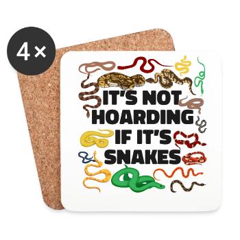 Snake Serpent It'S Not Hoarding If - Coasters (set of 4) - white - Front