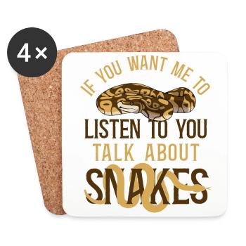 Serpent serpent si tu veux que je le fasse - Dessous de verre (lot de 4) - blanc - Devant