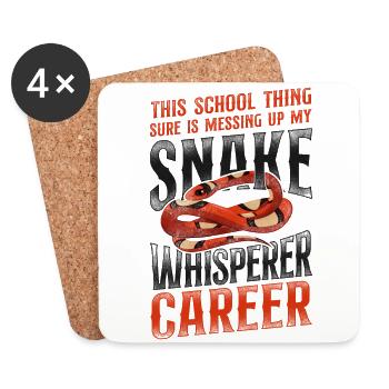 Snake Serpent Vintage This School - Untersetzer (4er-Set) - Weiß - Vorne