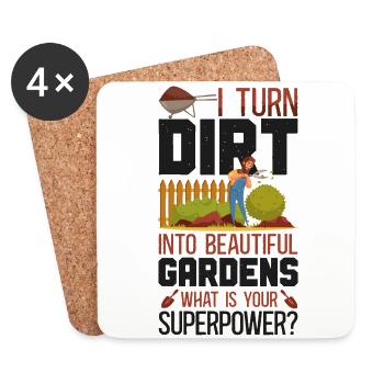 Landscaper Landscaping Landscape - Coasters (set of 4) - white - Front