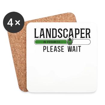Landscaper Landscaping Landscape - Coasters (set of 4) - white - Front