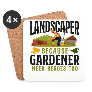 Landscaper Landscaping Landscape - Coasters (set of 4) - white - Front