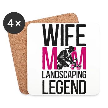 Landscaper Landscaping Landscape - Coasters (set of 4) - white - Front