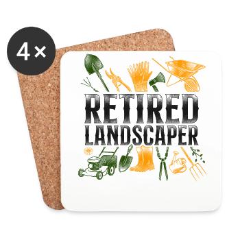 Landscaper Landscaping Landscape - Coasters (set of 4) - white - Front